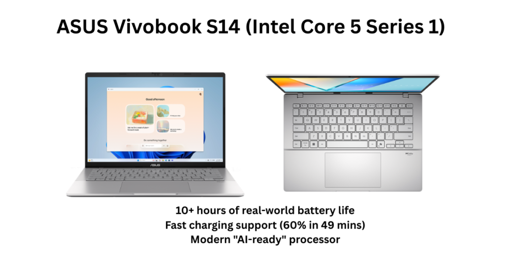 ASUS Vivobook S14 (Intel Core 5 Series 1)_india laptop under 60000