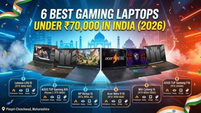 6 Best Gaming Laptops Under ₹70,000 in India (2026)