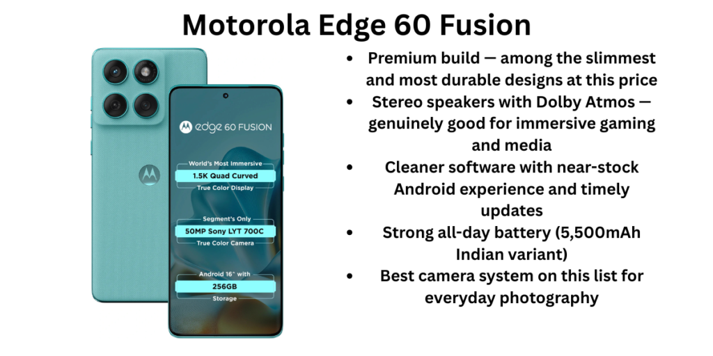 Motorola Edge 60 Fusion pros and cons