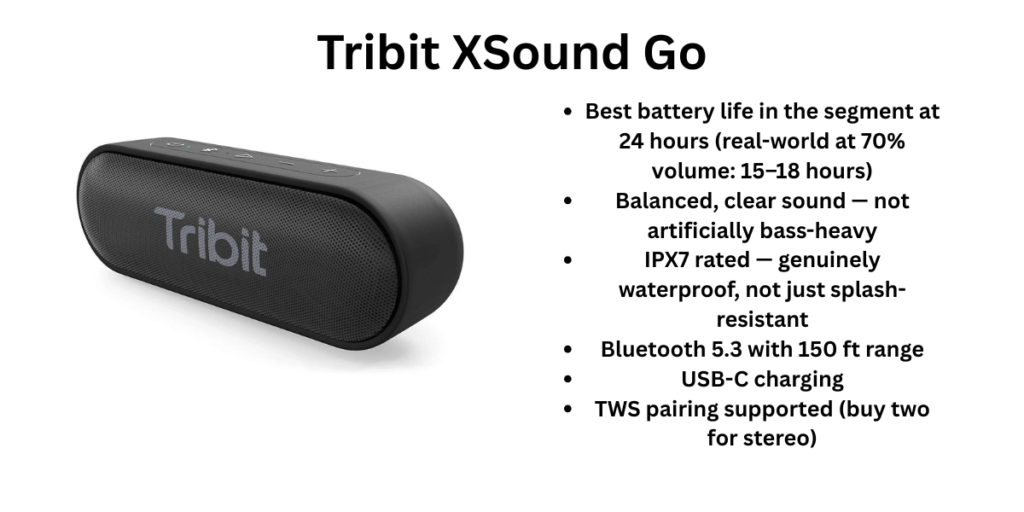 Tribit XSound Go speaker