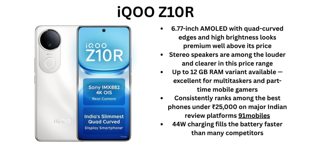 iQOO Z10R pros and cons
