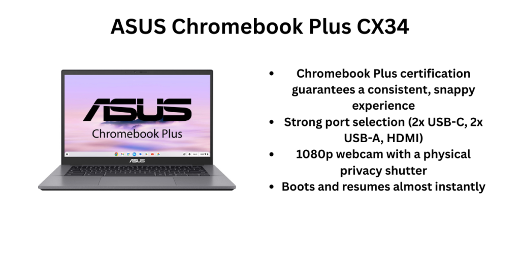 ASUS Chromebook Plus CX34 pros and cons