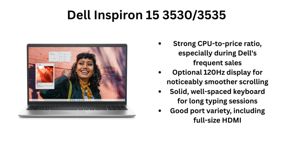 Dell Inspiron 15 35303535 pros and cons