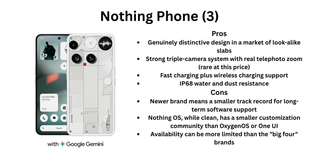 Nothing Phone (3) pros and cons