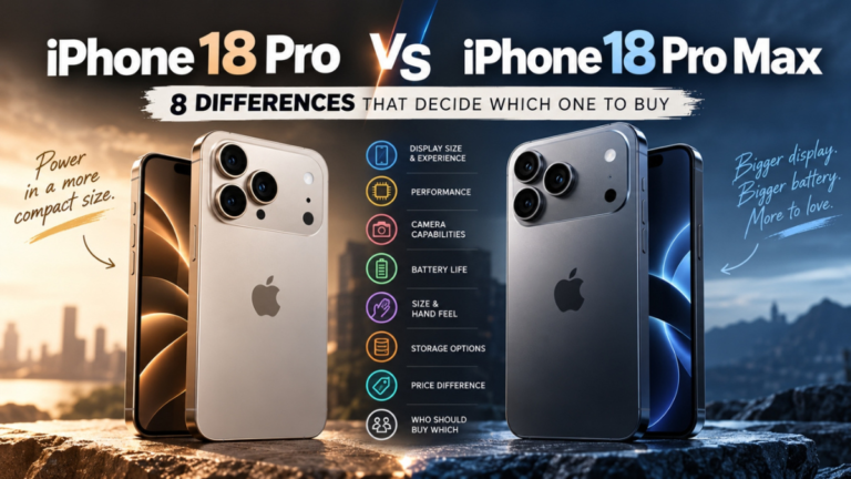 iPhone 18 Pro vs iPhone 18 Pro Max