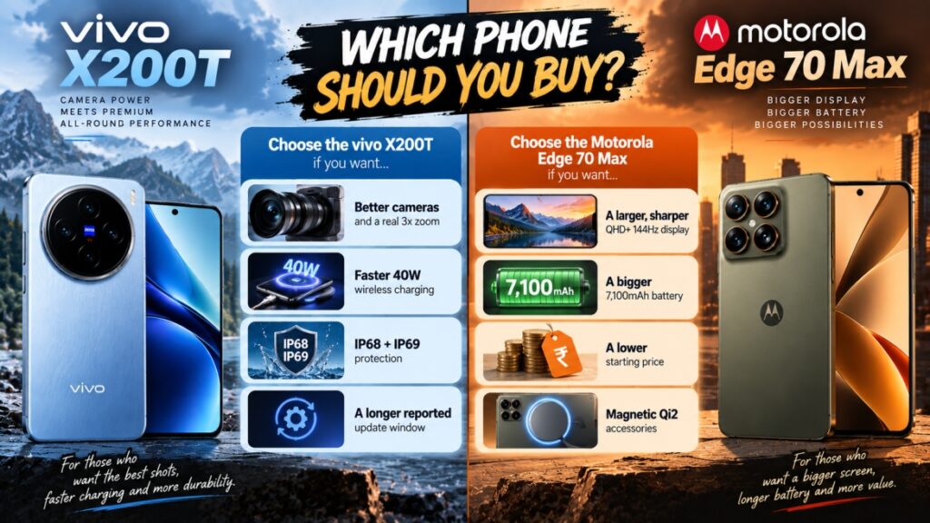 Features of Vivo X200T and Motorola Edge 70 Max